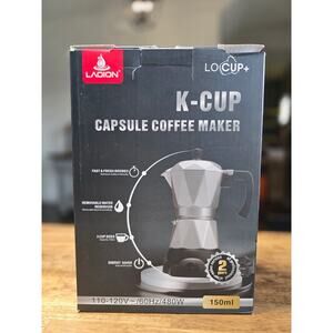 Laidion K-Cup Capsule Coffee Maker 150ml Single Serve Compact New Open Box